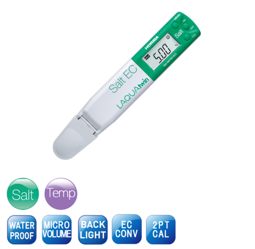 HORIBA LAQUAtwin Salt-22 Tuzluluk Ölçer Na+ Sensör ile | Ağırlıkça % 0.01 ile %25