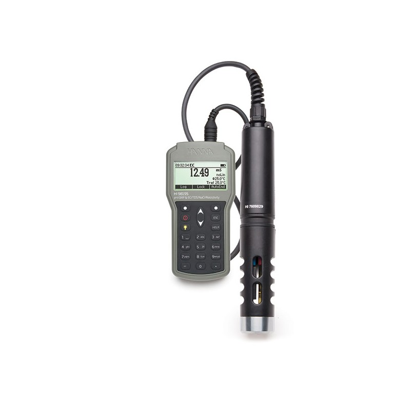 HANNA HI98195 - Multiparametre pH / ORP / EC / Basınç / Sıcaklık Suya Dayanıklı Metre