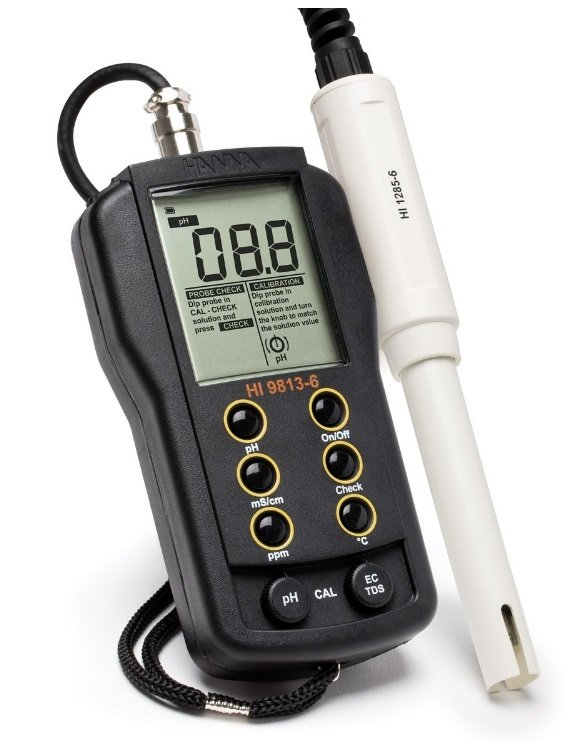 HANNA HI9813-6 Taşınabilir CAL Check pH / EC / TDS Metre