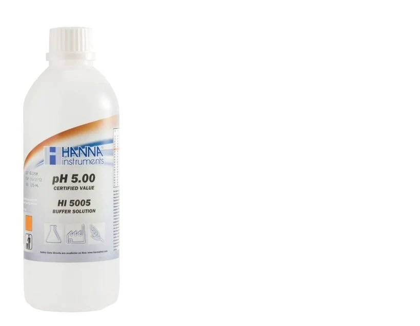 HANNA HI5005 pH 5.00 - 25oC Technical Calibration Buffer, 500 mL