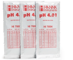 HANNA HI70004P pH 4.01 - 25oC Calibration Buffer Sachets, (25 x 20mL)