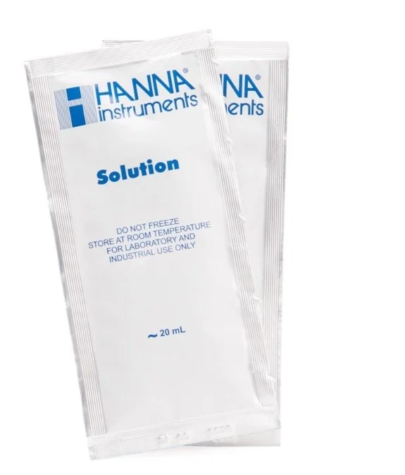 HANNA HI70032P 1382 mg/L (ppm) - 25oC TDS Calibration Standard Sachets, (25 x 20mL)