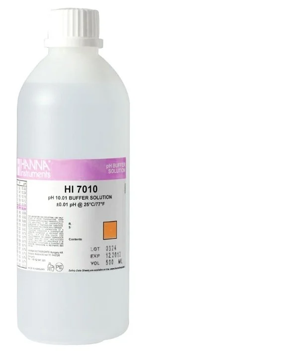 HANNA HI7010L pH 10.01 - 25oC Calibration Buffer, 500 mL bottle