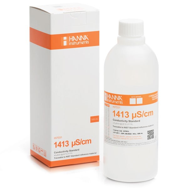 Hanna HI7031L İletkenlik 1413 µS/cm Kalibrasyon Çözeltisi 500mL
