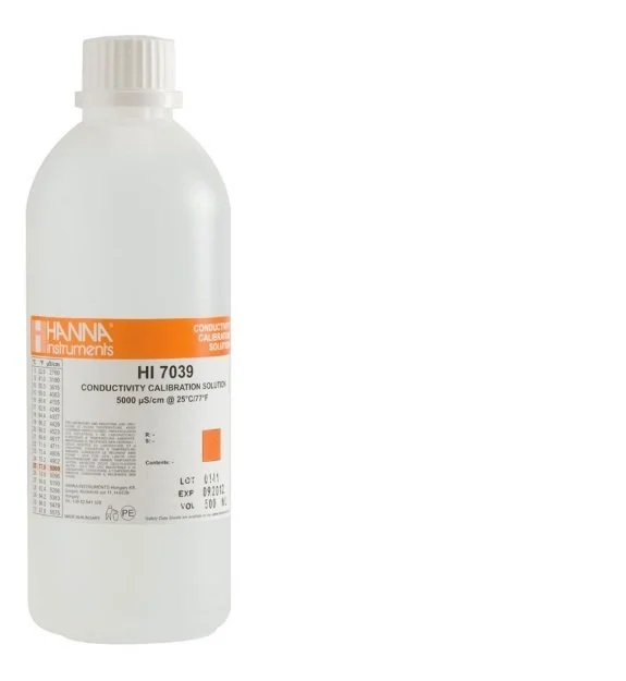 HANNA HI7039L 5000 uS/cm EC value - 25oC, 500 mL bottle
