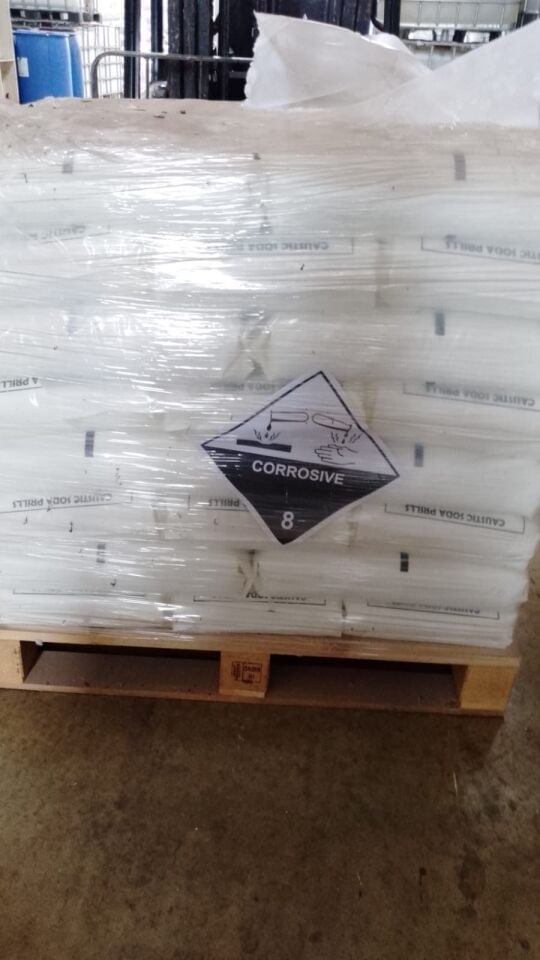 Gıda İşlemleri için Uygun kostik 25 kg lık torbalarda