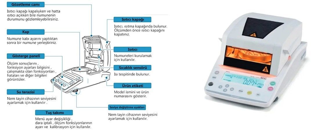 Shimadzu MOC-63u Nem Tayin Cihazı 60 gr / 1 Mg
