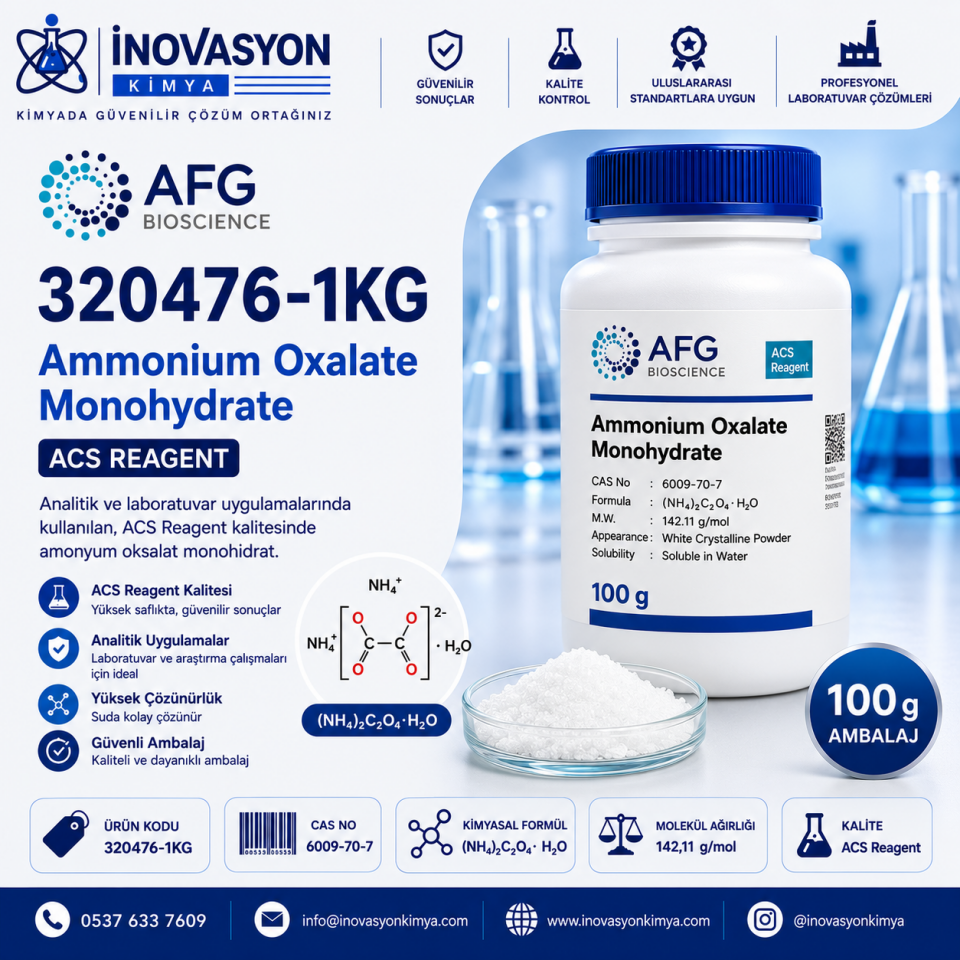 AFG Bioscience 320476 Ammonium Oxalate Monohydrate ACS 100 g