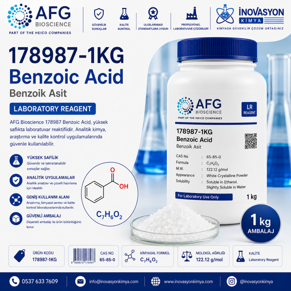 AFG Bioscience 178987 Benzoic Acid 1 kg