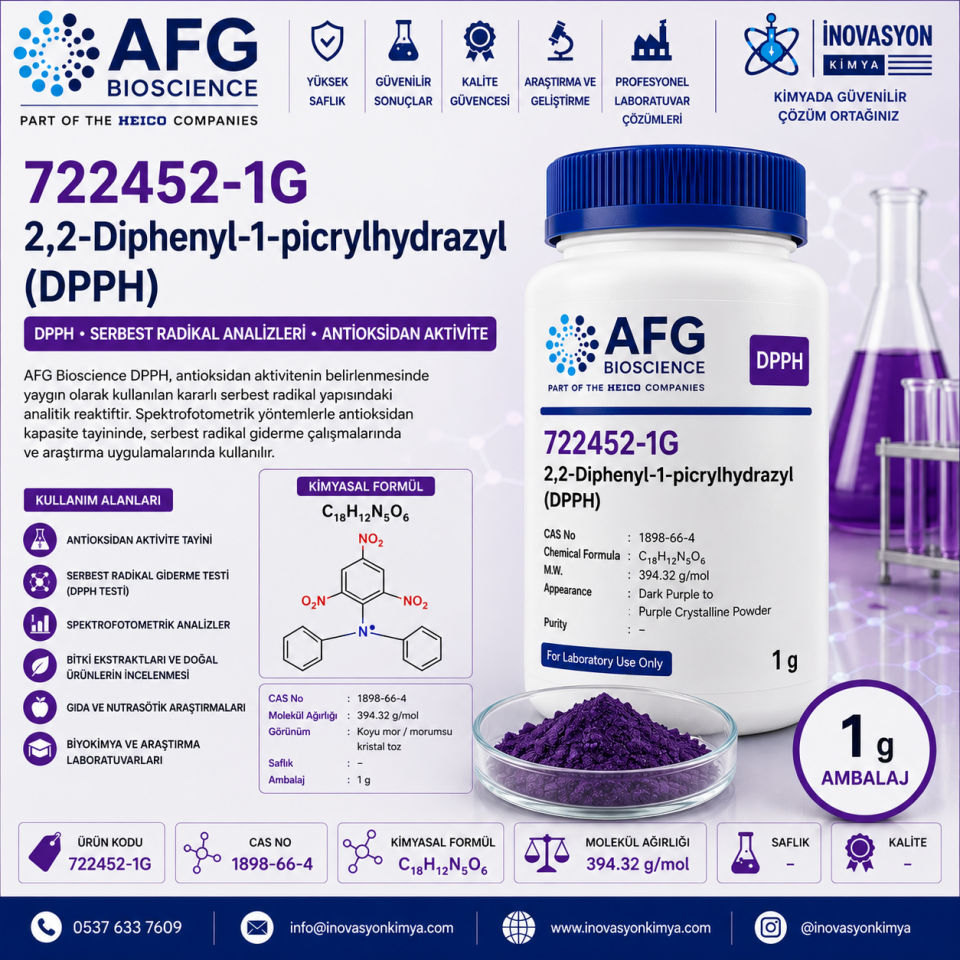 AFG Bioscience 722452-1G 2,2-Diphenyl-1-picrylhydrazyl (DPPH) 1 g