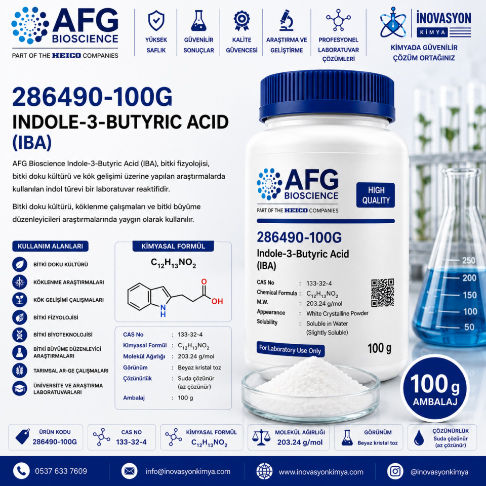 AFG Bioscience 286490-100G Indole-3-Butyric Acid 100 g