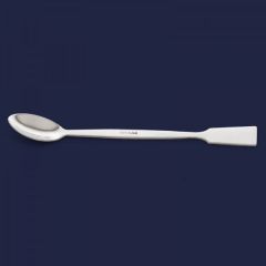 İSOLAB 047.01.250 spatül - paslanmaz çelik - makro kaşıklı - 250 mm