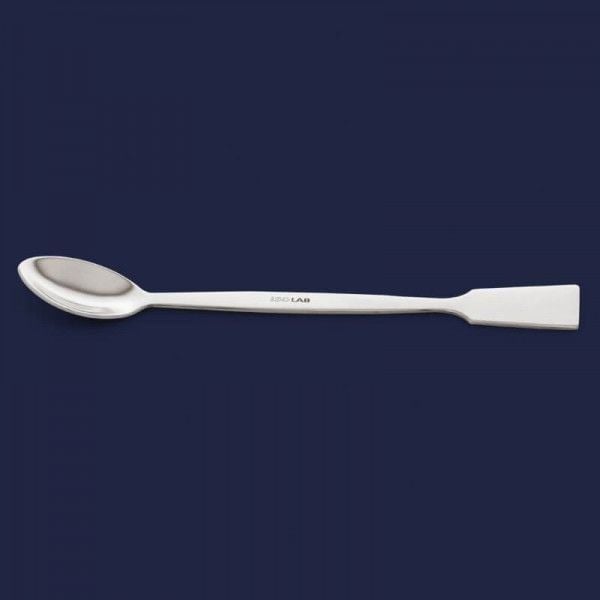 İSOLAB 047.01.180 spatül - paslanmaz çelik - makro kaşıklı - 180 mm