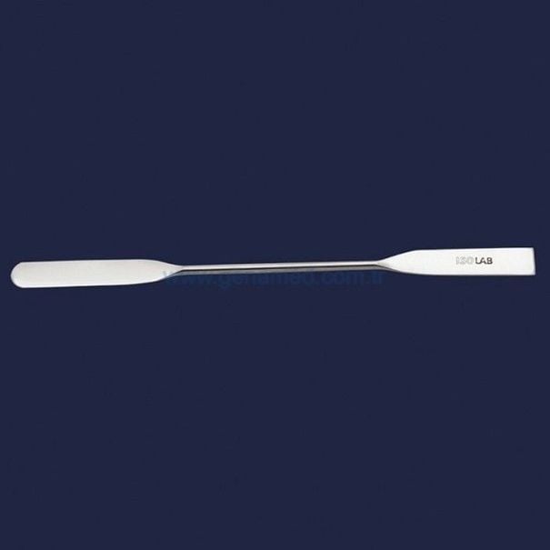 İSOLAB 047.07.250 spatül - paslanmaz çelik - çift uçlu - düz - 250 mm