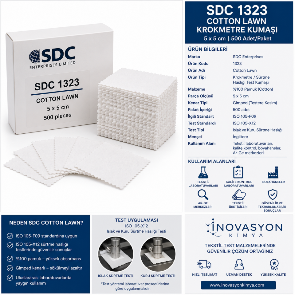 SDC 1323 Cotton Lawn Krokmetre Kumaşı 5×5 cm – 500 Adet