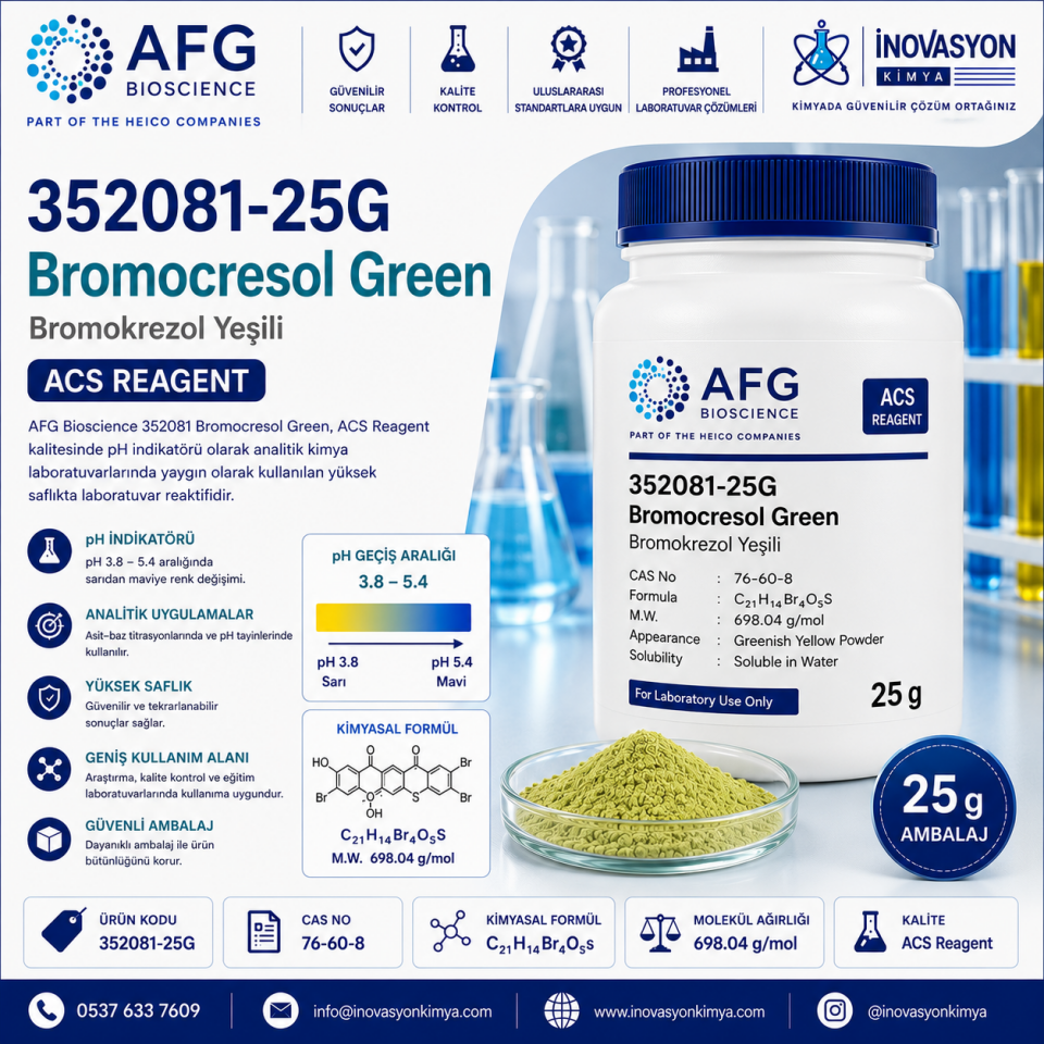 AFG Bioscience 352081 Bromocresol Green ACS Reagent 25 g