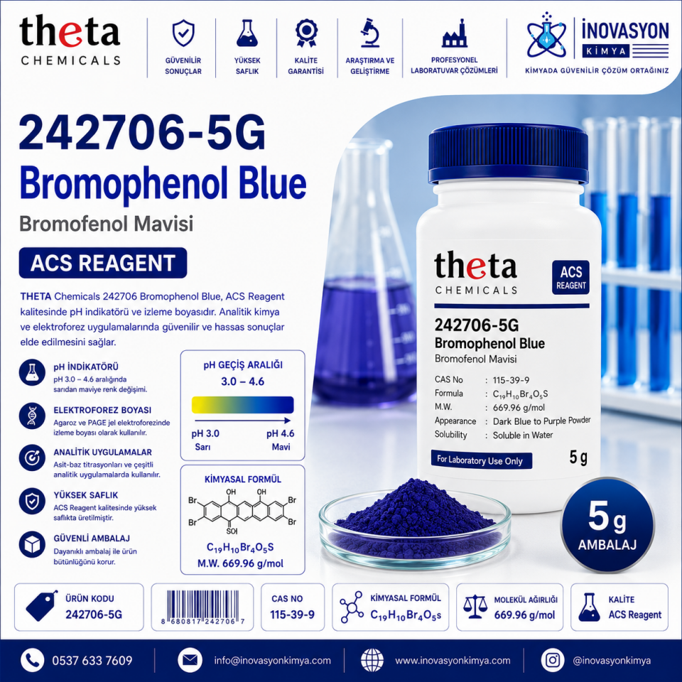 THETA Chemicals 242706-5G Bromophenol Blue ACS Reagent 5 g