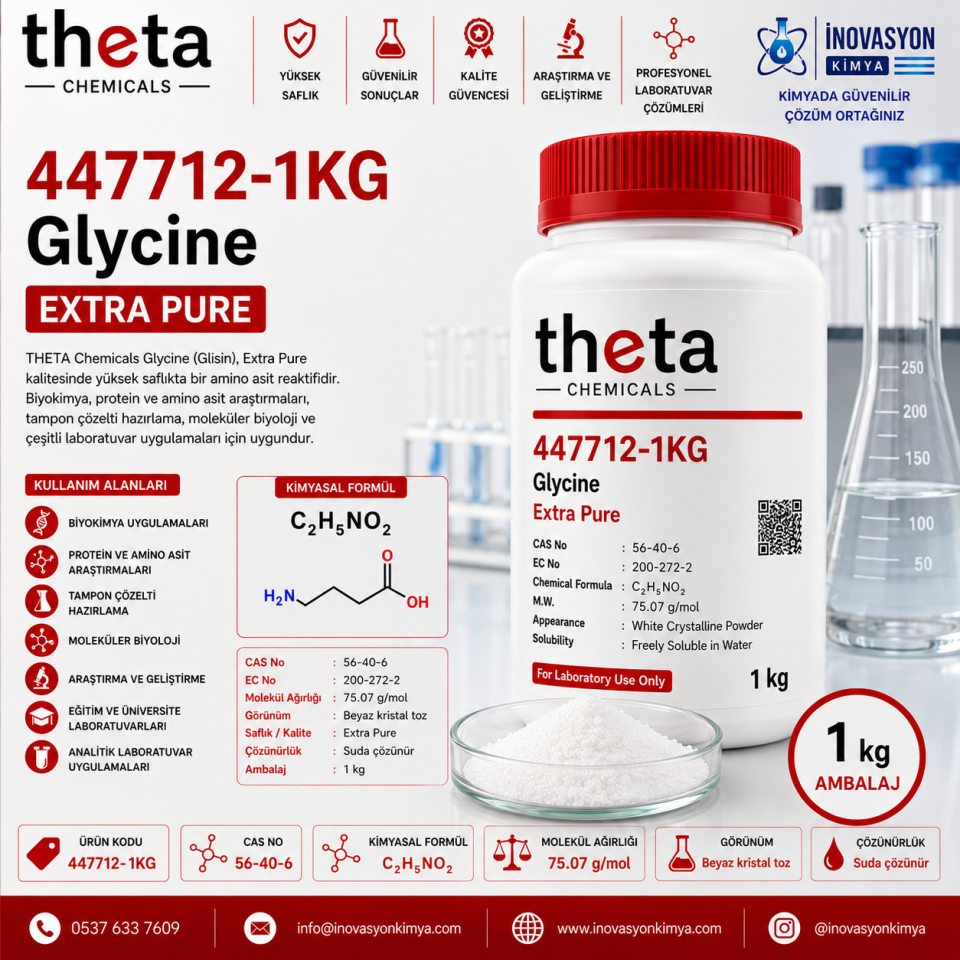 THETA Chemicals 447712-1KG Glycine Extra Pure 1 kg